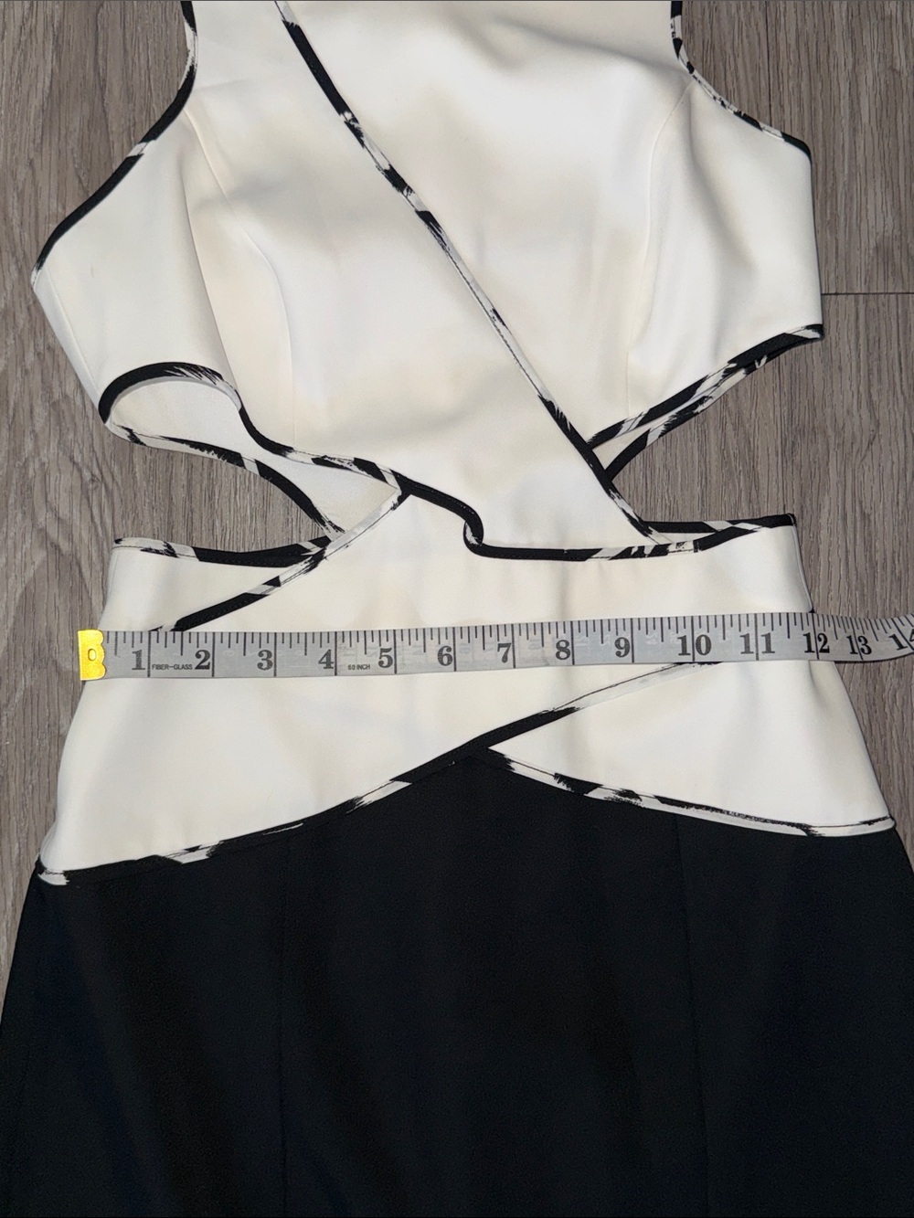 BCBGMAXAZRIA “NIKKOLE” Woven Black/ White Gown Size 0 - Picture 6 of 14